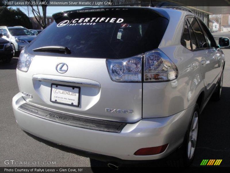 Millennium Silver Metallic / Light Gray 2007 Lexus RX 350 AWD