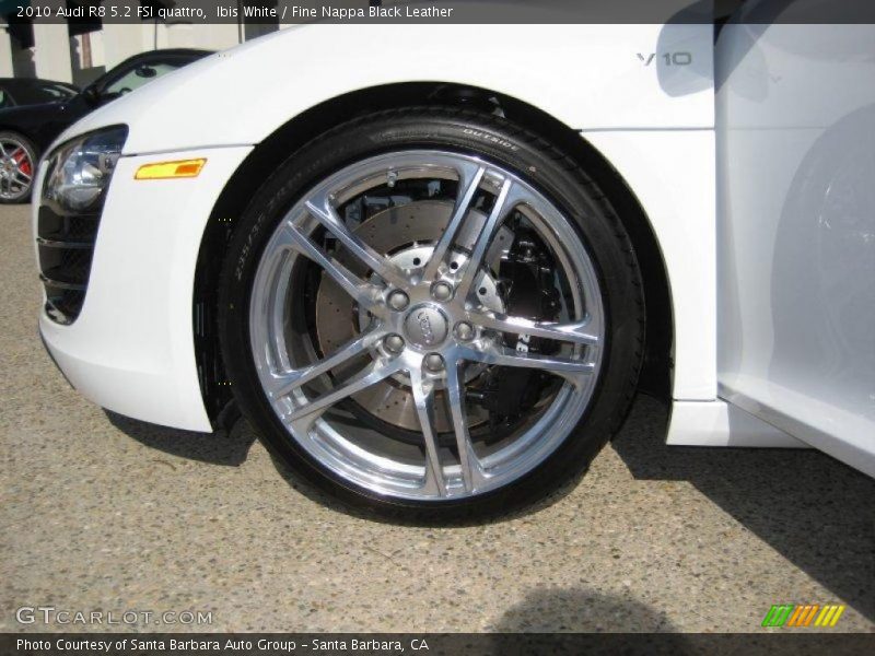 Ibis White / Fine Nappa Black Leather 2010 Audi R8 5.2 FSI quattro