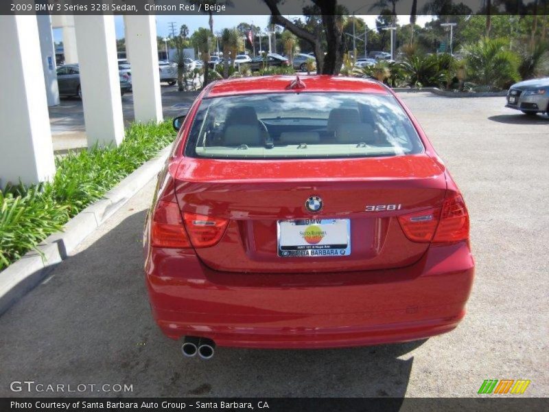 Crimson Red / Beige 2009 BMW 3 Series 328i Sedan