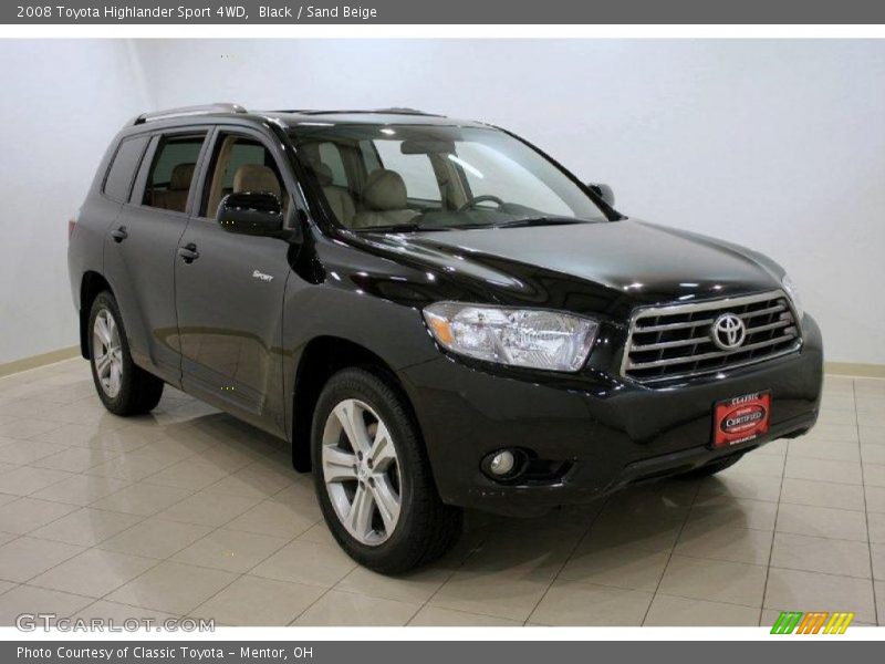 Black / Sand Beige 2008 Toyota Highlander Sport 4WD