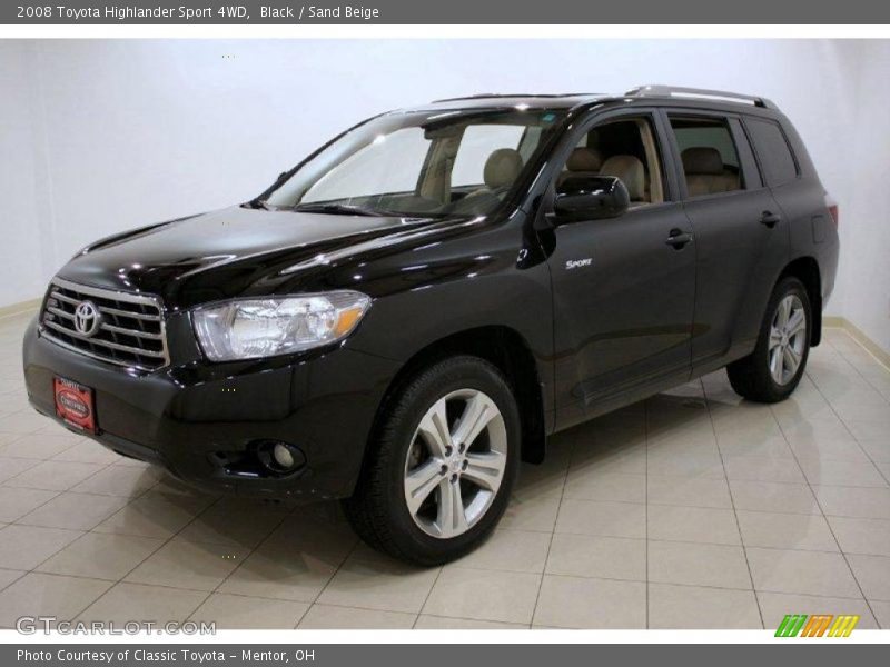 Black / Sand Beige 2008 Toyota Highlander Sport 4WD