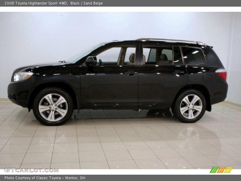 Black / Sand Beige 2008 Toyota Highlander Sport 4WD