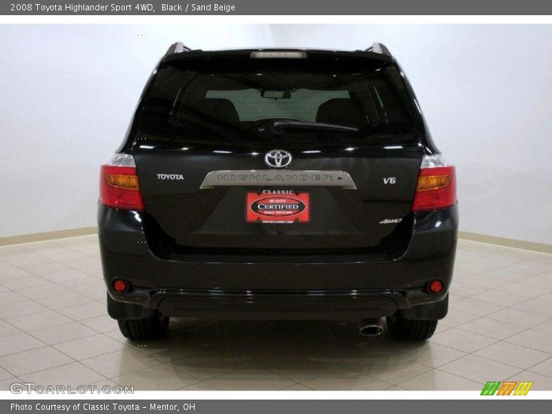Black / Sand Beige 2008 Toyota Highlander Sport 4WD