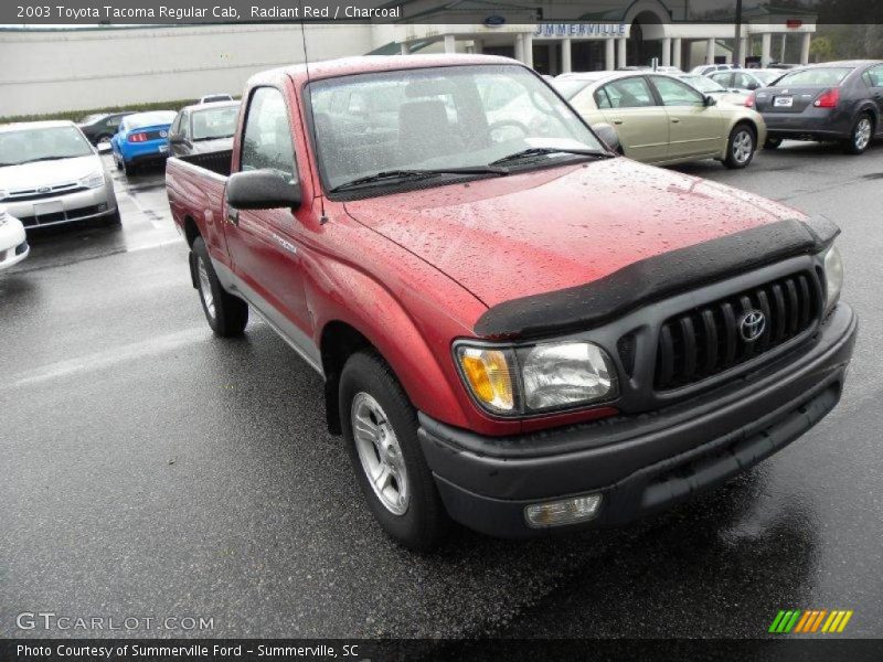 Radiant Red / Charcoal 2003 Toyota Tacoma Regular Cab