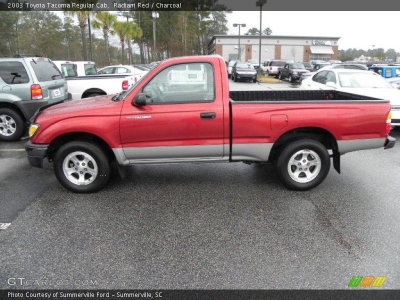 Radiant Red / Charcoal 2003 Toyota Tacoma Regular Cab