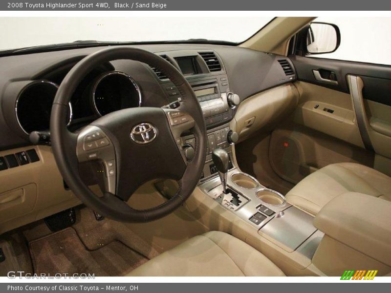 Black / Sand Beige 2008 Toyota Highlander Sport 4WD