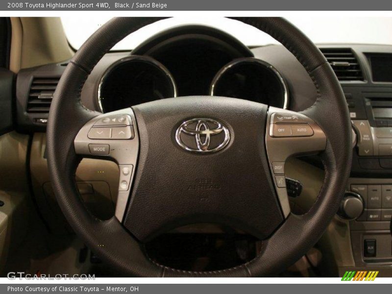 Black / Sand Beige 2008 Toyota Highlander Sport 4WD