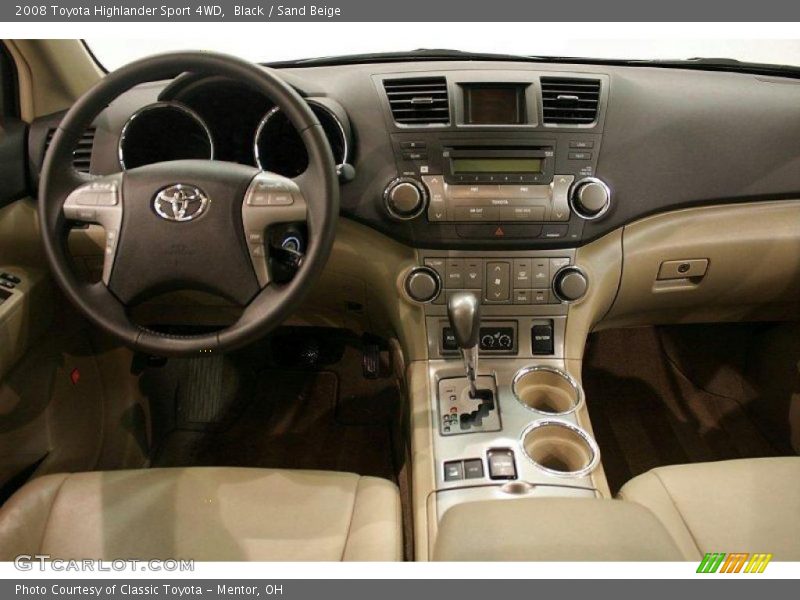 Black / Sand Beige 2008 Toyota Highlander Sport 4WD