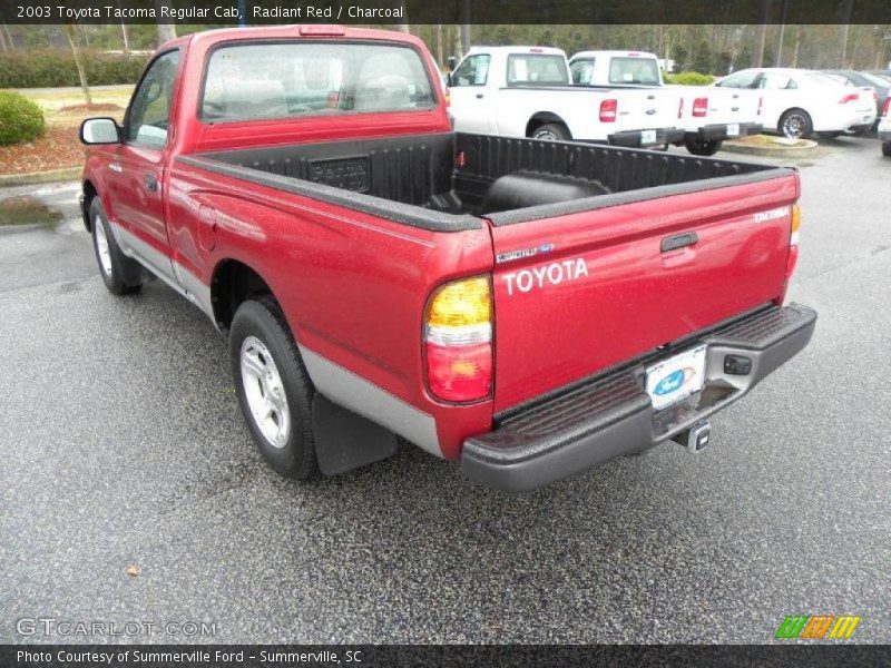 Radiant Red / Charcoal 2003 Toyota Tacoma Regular Cab