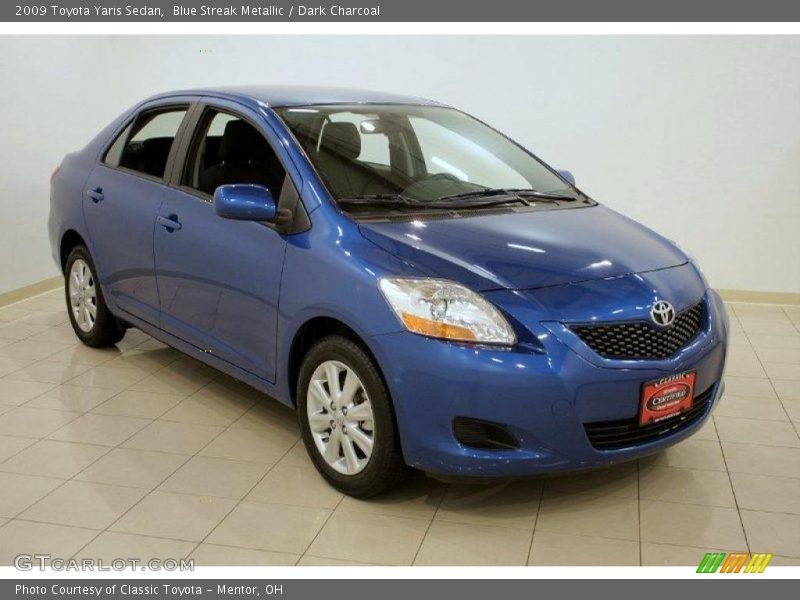 Blue Streak Metallic / Dark Charcoal 2009 Toyota Yaris Sedan