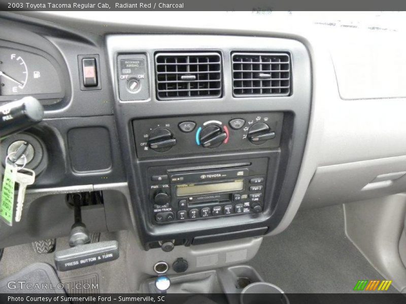 Radiant Red / Charcoal 2003 Toyota Tacoma Regular Cab