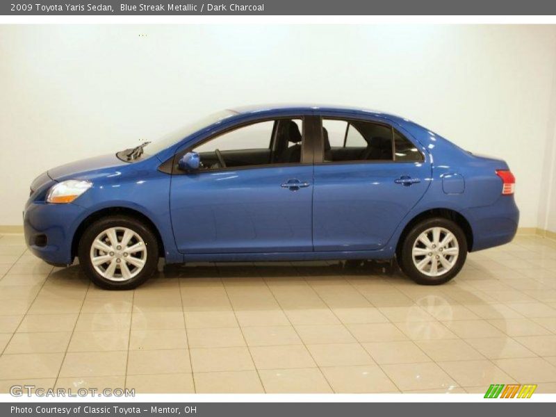 Blue Streak Metallic / Dark Charcoal 2009 Toyota Yaris Sedan