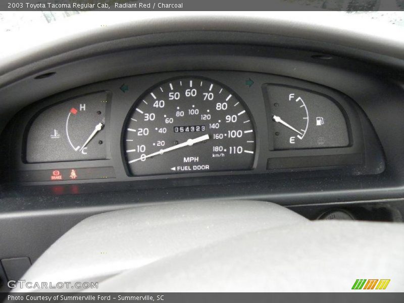 Radiant Red / Charcoal 2003 Toyota Tacoma Regular Cab