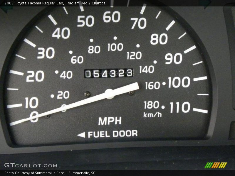 Radiant Red / Charcoal 2003 Toyota Tacoma Regular Cab