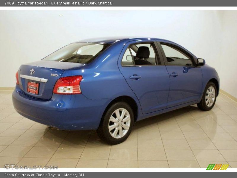 Blue Streak Metallic / Dark Charcoal 2009 Toyota Yaris Sedan