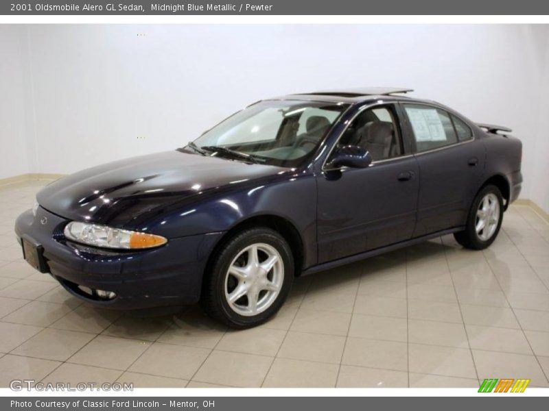 Midnight Blue Metallic / Pewter 2001 Oldsmobile Alero GL Sedan