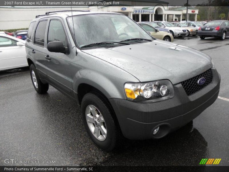 Titanium Green Metallic / Medium/Dark Flint 2007 Ford Escape XLT