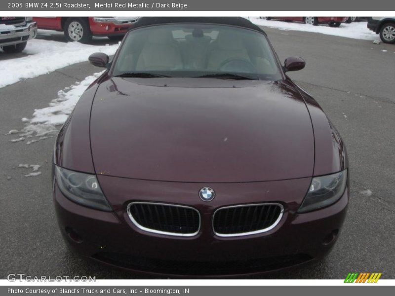 Merlot Red Metallic / Dark Beige 2005 BMW Z4 2.5i Roadster