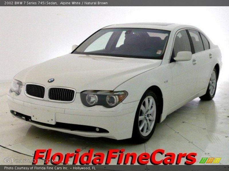 Alpine White / Natural Brown 2002 BMW 7 Series 745i Sedan
