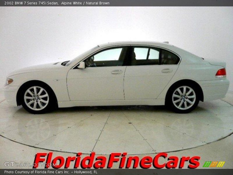 Alpine White / Natural Brown 2002 BMW 7 Series 745i Sedan