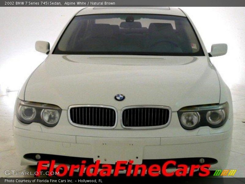 Alpine White / Natural Brown 2002 BMW 7 Series 745i Sedan