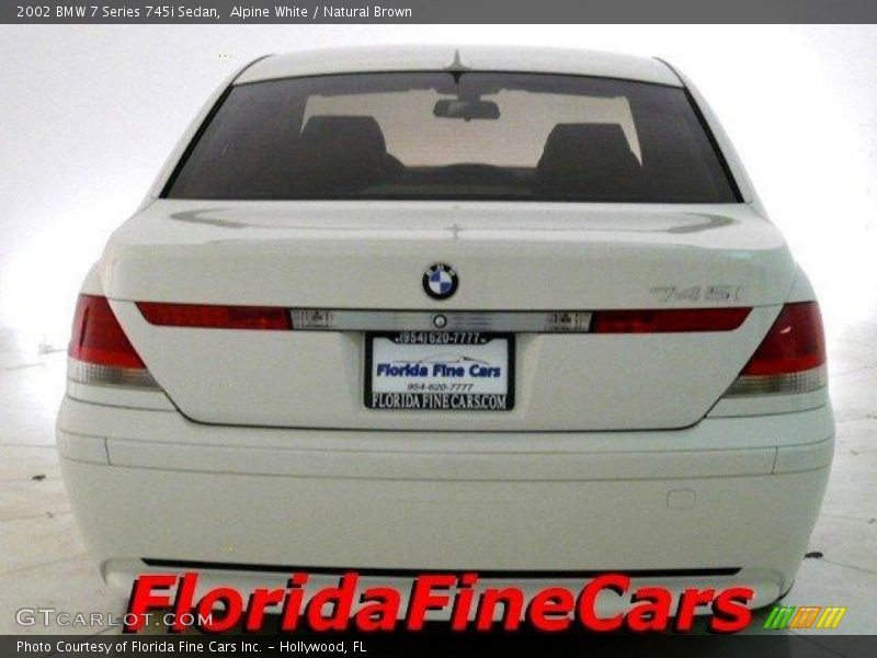 Alpine White / Natural Brown 2002 BMW 7 Series 745i Sedan