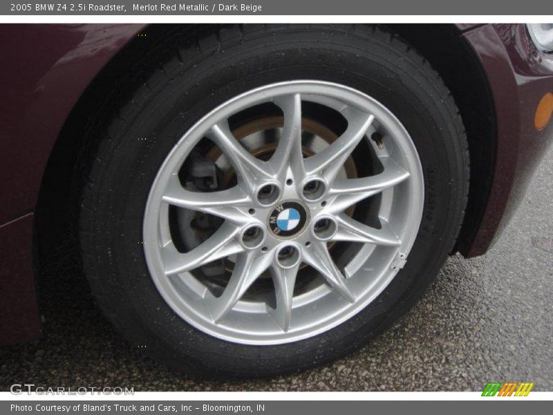Merlot Red Metallic / Dark Beige 2005 BMW Z4 2.5i Roadster