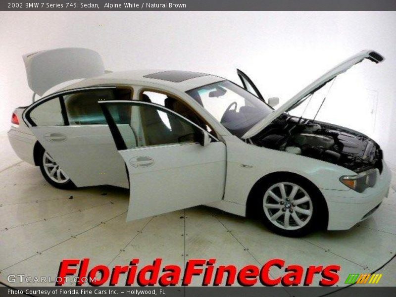 Alpine White / Natural Brown 2002 BMW 7 Series 745i Sedan