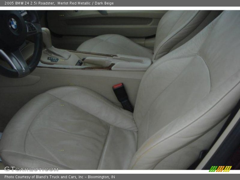 Merlot Red Metallic / Dark Beige 2005 BMW Z4 2.5i Roadster
