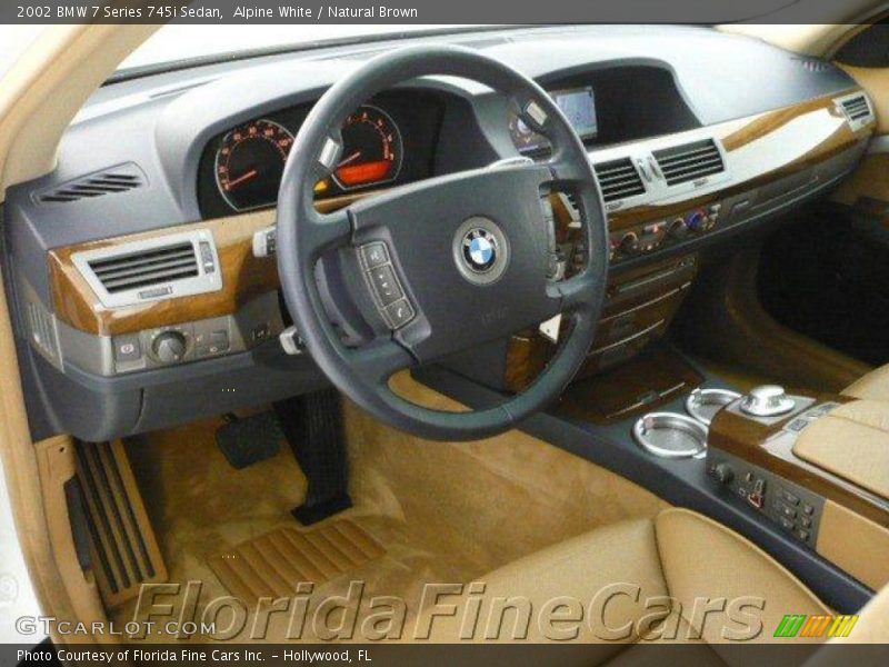 Alpine White / Natural Brown 2002 BMW 7 Series 745i Sedan