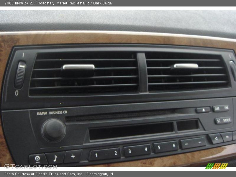 Merlot Red Metallic / Dark Beige 2005 BMW Z4 2.5i Roadster
