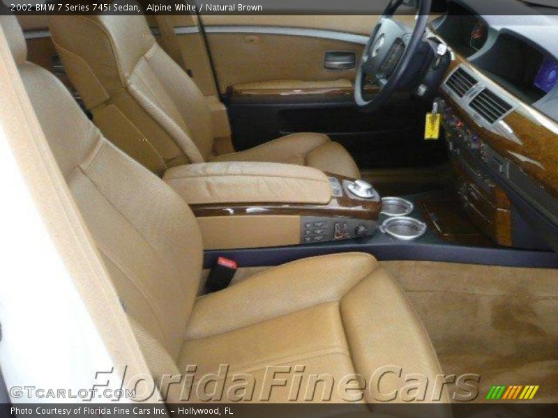 Alpine White / Natural Brown 2002 BMW 7 Series 745i Sedan