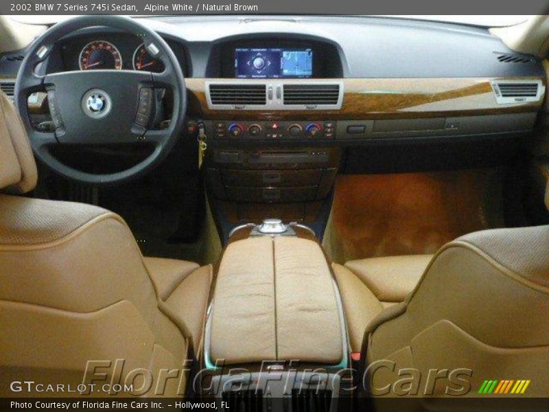 Alpine White / Natural Brown 2002 BMW 7 Series 745i Sedan