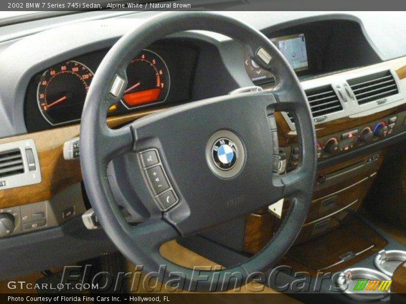 Alpine White / Natural Brown 2002 BMW 7 Series 745i Sedan
