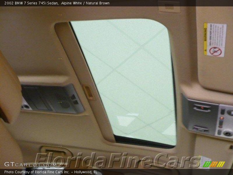 Alpine White / Natural Brown 2002 BMW 7 Series 745i Sedan