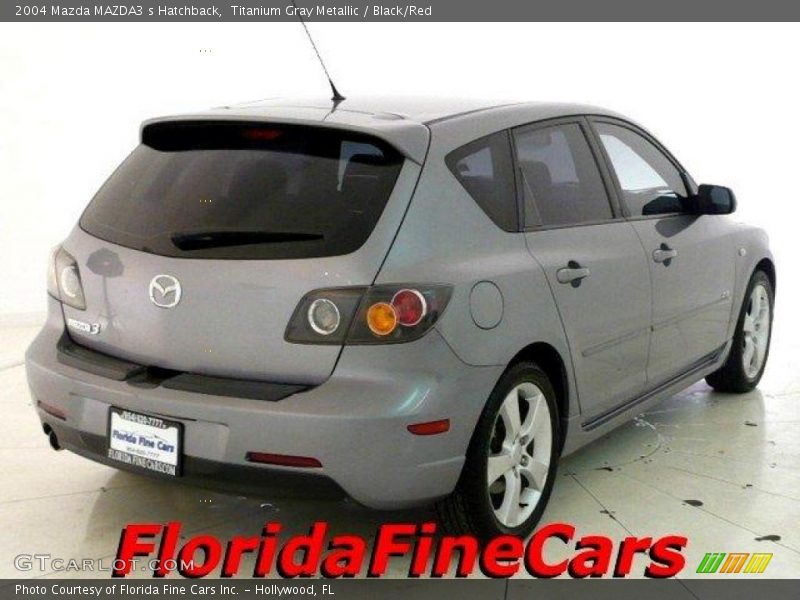 Titanium Gray Metallic / Black/Red 2004 Mazda MAZDA3 s Hatchback