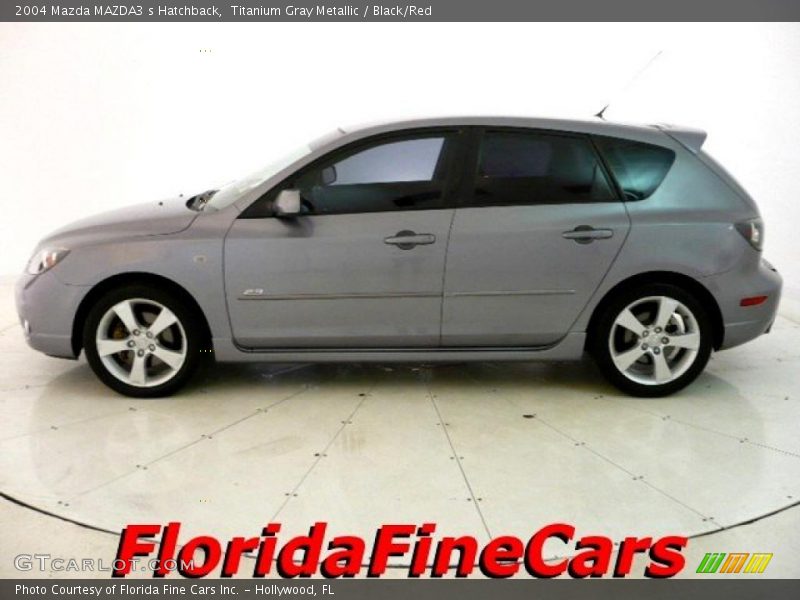 Titanium Gray Metallic / Black/Red 2004 Mazda MAZDA3 s Hatchback