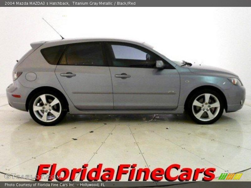 Titanium Gray Metallic / Black/Red 2004 Mazda MAZDA3 s Hatchback