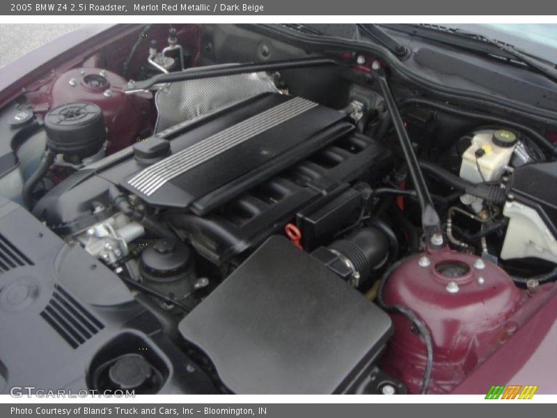 Merlot Red Metallic / Dark Beige 2005 BMW Z4 2.5i Roadster