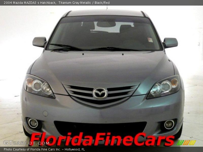Titanium Gray Metallic / Black/Red 2004 Mazda MAZDA3 s Hatchback