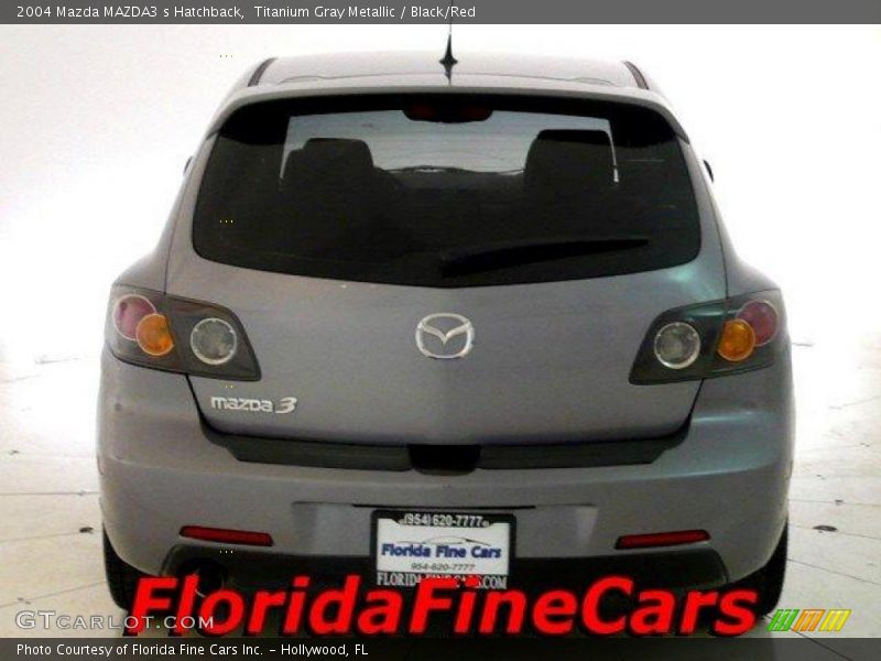 Titanium Gray Metallic / Black/Red 2004 Mazda MAZDA3 s Hatchback