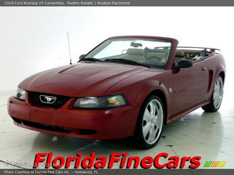 Redfire Metallic / Medium Parchment 2004 Ford Mustang V6 Convertible