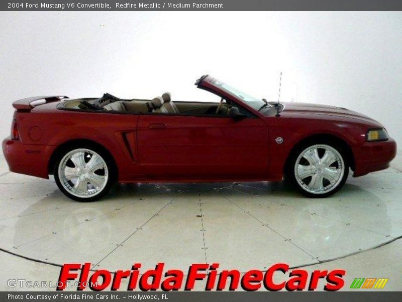 Redfire Metallic / Medium Parchment 2004 Ford Mustang V6 Convertible