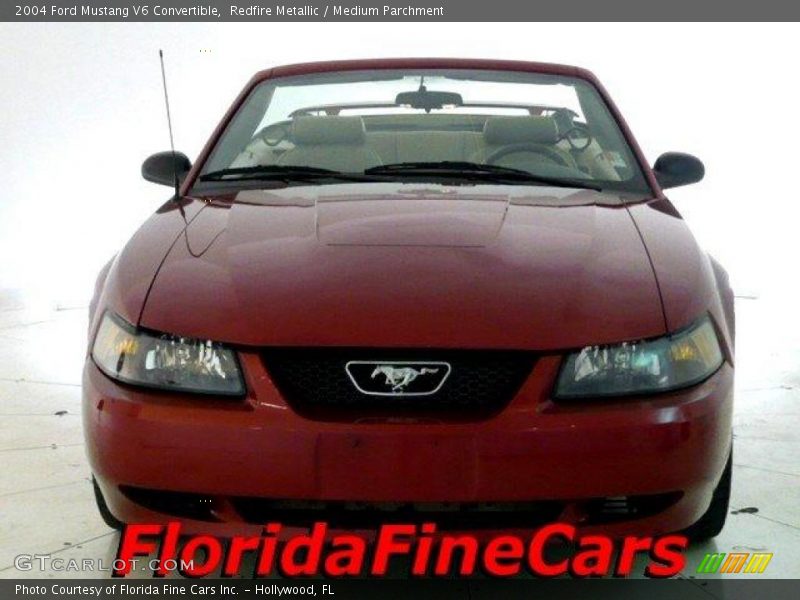 Redfire Metallic / Medium Parchment 2004 Ford Mustang V6 Convertible