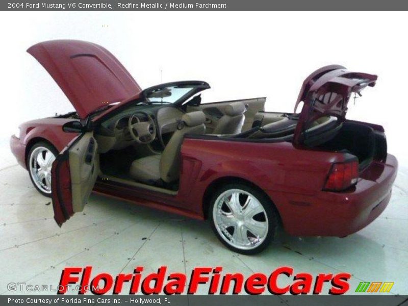 Redfire Metallic / Medium Parchment 2004 Ford Mustang V6 Convertible
