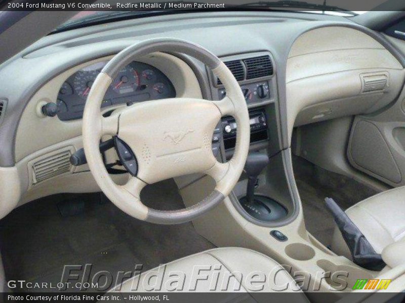 Redfire Metallic / Medium Parchment 2004 Ford Mustang V6 Convertible
