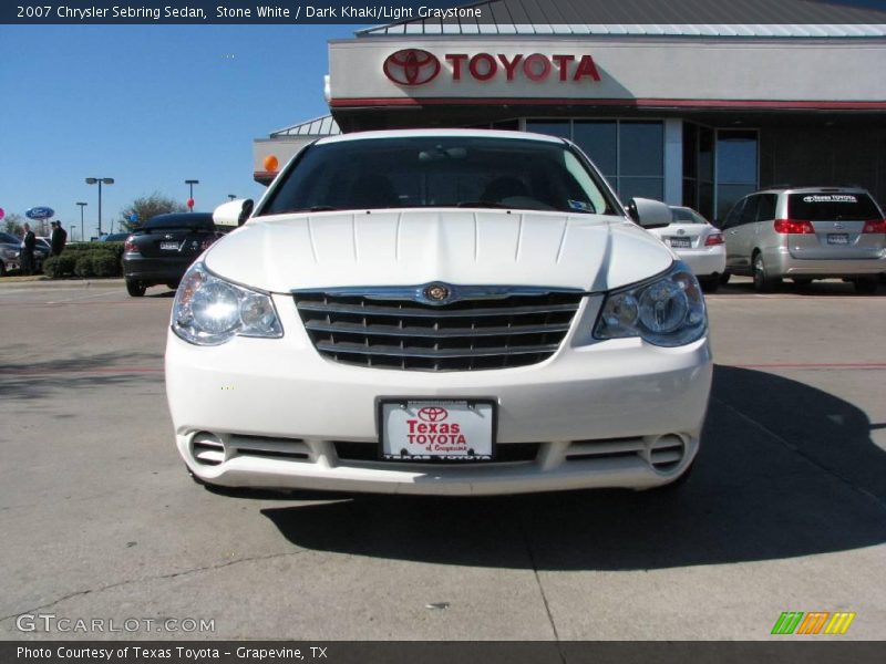 Stone White / Dark Khaki/Light Graystone 2007 Chrysler Sebring Sedan