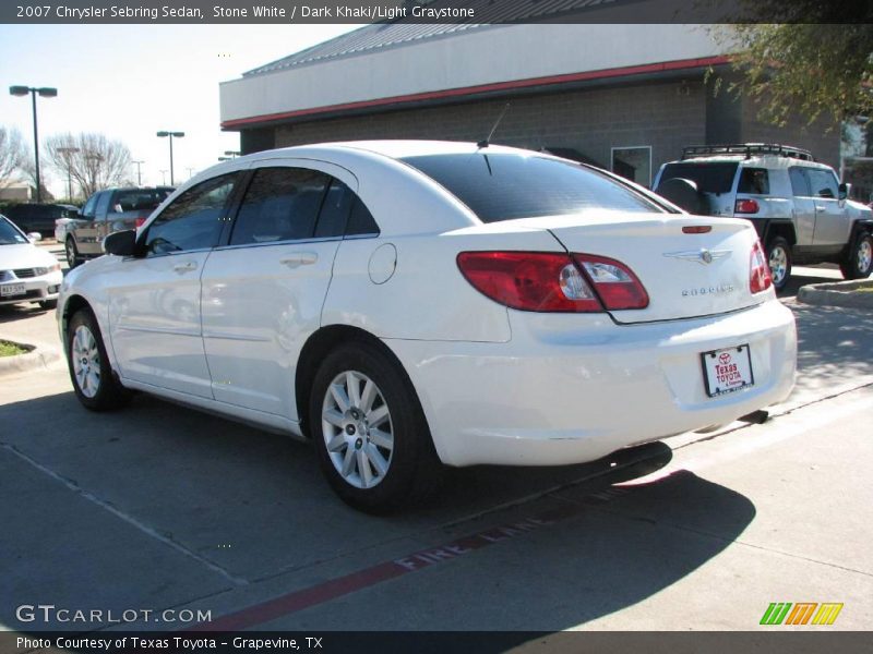 Stone White / Dark Khaki/Light Graystone 2007 Chrysler Sebring Sedan