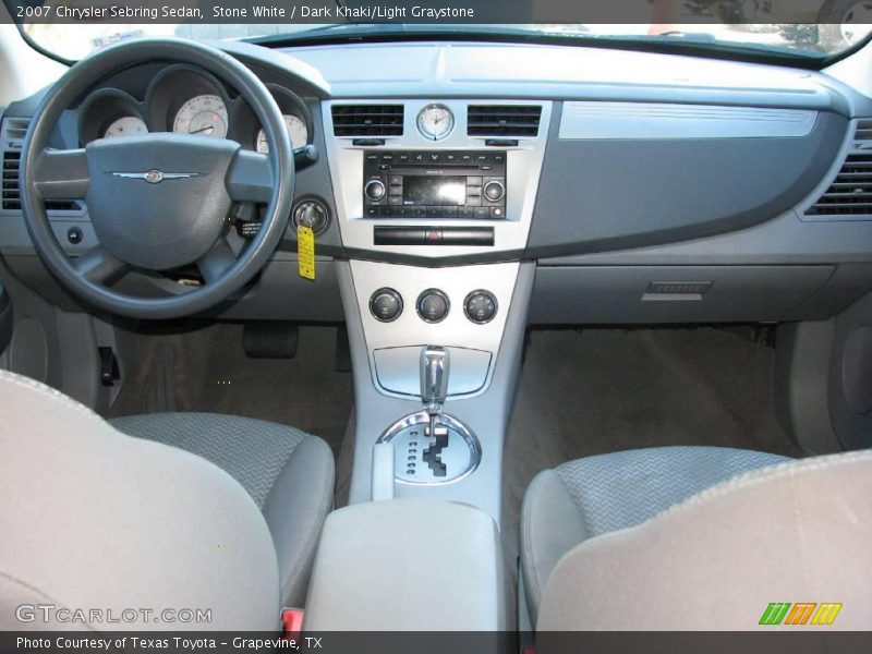 Stone White / Dark Khaki/Light Graystone 2007 Chrysler Sebring Sedan