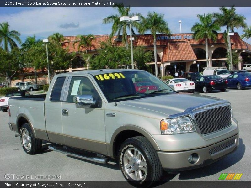 Smokestone Metallic / Tan 2006 Ford F150 Lariat SuperCab